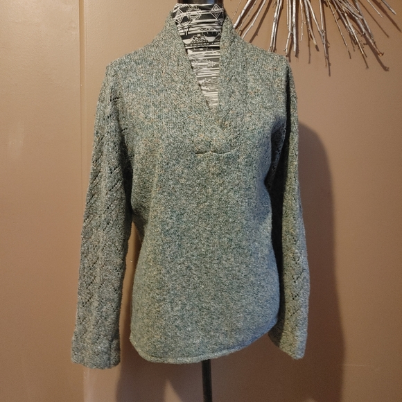 Coldwater Creek sage green v-neck sweater